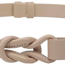 Michael Kors 20mm Veg Leather Belt with Knotted Front and Collar Stud Closure Pale Pink