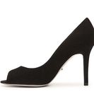 Incaltaminte Femei Sergio Rossi Suede Peep Toe Pump Black