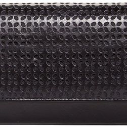 Hobo Vintage Sadie Trifold Leather Wallet PERF BLACK