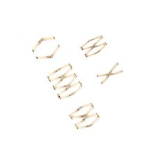 Bijuterii Femei Forever21 Cutout Midi Ring Set Gold