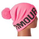 Accesorii Femei Under Armour UA Graphic Pom Pom Beanie Pink PunkPhantom Gray