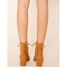 Incaltaminte Femei Forever21 Faux Suede Ankle Booties Tan