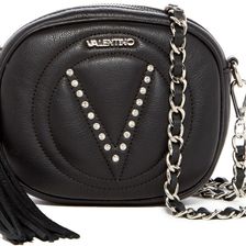 Valentino By Mario Valentino Nina Leather Crossbody BLACK