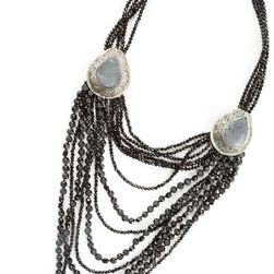NIGHTmarket Collana Long Tribal Necklace GRIGIO