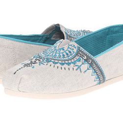 Incaltaminte Femei TOMS Seasonal Classics Light Grey Canvas Beaded Embroidery