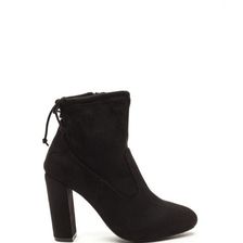 Incaltaminte Femei CheapChic Key To Great Style Chunky Tied Booties Black