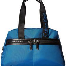 Calvin Klein CKP Ballistic Nylon Satchel Aqua/Black