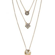 Bijuterii Femei Forever21 Layered Ornate Pendant Necklace Antique gold