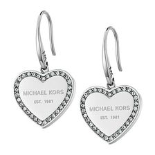 Bijuterii Femei Michael Kors Heritage Heart Drop Earrings SilverClear