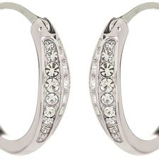 Fossil Pave Vintage Glitz Hoop Earrings STAINLESS