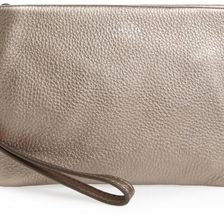 Vince Camuto Cami Leather Wristlet Crossbody BRONZE