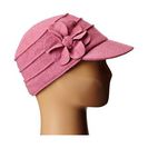 Accesorii Femei San Diego Hat Company SDH0518 Wool Cadet with Right Side Flower Dusty Rose