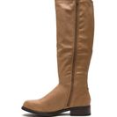 Incaltaminte Femei CheapChic Laced The Test Faux Leather Boots Tan