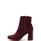 Incaltaminte Femei CheapChic Lace To The Top Chunky Booties Burgundy