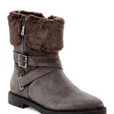 Incaltaminte Femei Ivanka Trump Chani Faux Fur Trim Ankle Bootie GRMSU
