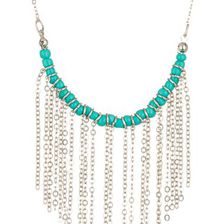 Bijuterii Femei Madison Parker Fringe Beaded Necklace TURQUOISE