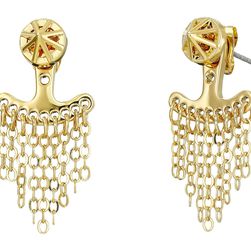 Rebecca Minkoff Front To Back Caged Stud Earrings Gold