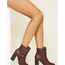 Incaltaminte Femei Forever21 Faux Leather Buckle Booties Burgundy