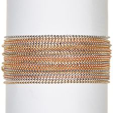 Natasha Accessories Tri-Tone Ball Chain Bracelet GOLD