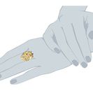 Bijuterii Femei Alexander McQueen Deco Skull Small Ring New Oro