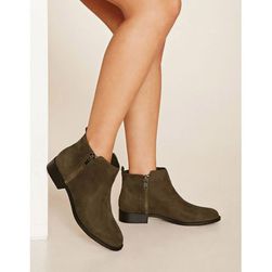 Incaltaminte Femei Forever21 Zippered Ankle Boots Olive