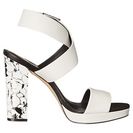 Incaltaminte Femei Calvin Klein Bao Plat White Leather