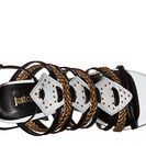 Incaltaminte Femei Just Cavalli Calf and Patent Leather with Laminated Leather Off-White