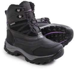 Incaltaminte Femei Hi-Tec Hi-Tec Snow Peak 200 Snow Boots - Waterproof Insulated Leather BLACKPURPLE (02)