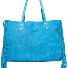Sam Edelman Payton Leather Fringe Tote Bag MALIBU BLUE