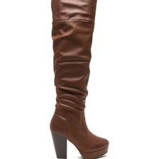 Incaltaminte Femei CheapChic No Slouch Faux Leather Platform Boots Chestnut