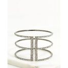 Bijuterii Femei CheapChic Double Caged Rhinestone Cuff Hematite