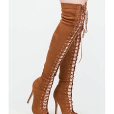 Incaltaminte Femei CheapChic Revamp Faux Suede Over-the-knee Boots Tan