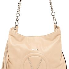 Valentino By Mario Valentino Penny Leather Tote IVORY