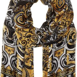 Roberto Cavalli Christies 70 x 180 Scarf Black/Gold