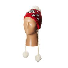 Betsey Johnson Vintage Rose Earflap Hat Bright Red