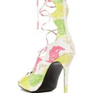 Incaltaminte Femei LFL Jade Lace-Up Heeled Sandal White Multi