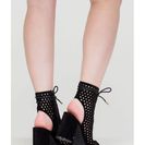 Incaltaminte Femei CheapChic Holey One Perforated Faux Suede Booties Black