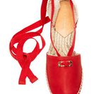 Incaltaminte Femei Diane Von Furstenberg Marcelle Lace-Up Espadrille Wedge RED