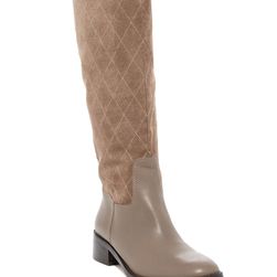 Incaltaminte Femei Donald J Pliner Zena Quilted Tall Boot TAUPETAUPE
