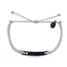 Accesorii Femei Pura Vida Black Crystal Flat Bar Silver Multicolor