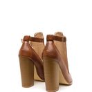 Incaltaminte Femei CheapChic Point Taken Cut-out Chunky Booties Chestnut