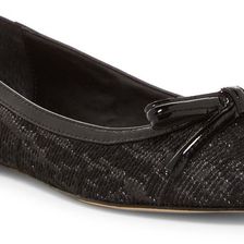 Donald J Pliner Beth Pointed Toe Flat PEWTER-BLK