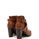 Incaltaminte Femei CheapChic Love Factory Faux Leather Chunky Booties Chestnut