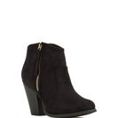 Incaltaminte Femei CheapChic Zipped To The Top Chunky Booties Black