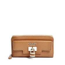 Accesorii Femei GUESS Christa Padlock Zip-Around Wallet cognac