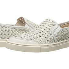 Incaltaminte Femei Frye Gemma Slip Woven White Woven Suede