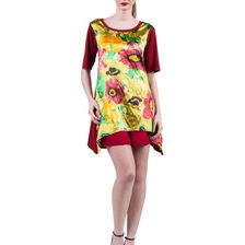 Tricou femei, multicolor, Asymetric Floral Tee, Amelie Suri