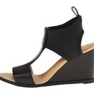 Incaltaminte Femei MM6 Maison Martin Margiela T-Strap Leather Wedges BlackBlackBlack