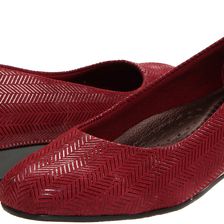 Trotters Lauren Dark Red Suede Patent Leather