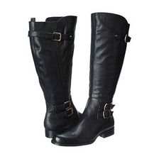 Incaltaminte Femei Naturalizer Johanna Wide Shaft Black Leather